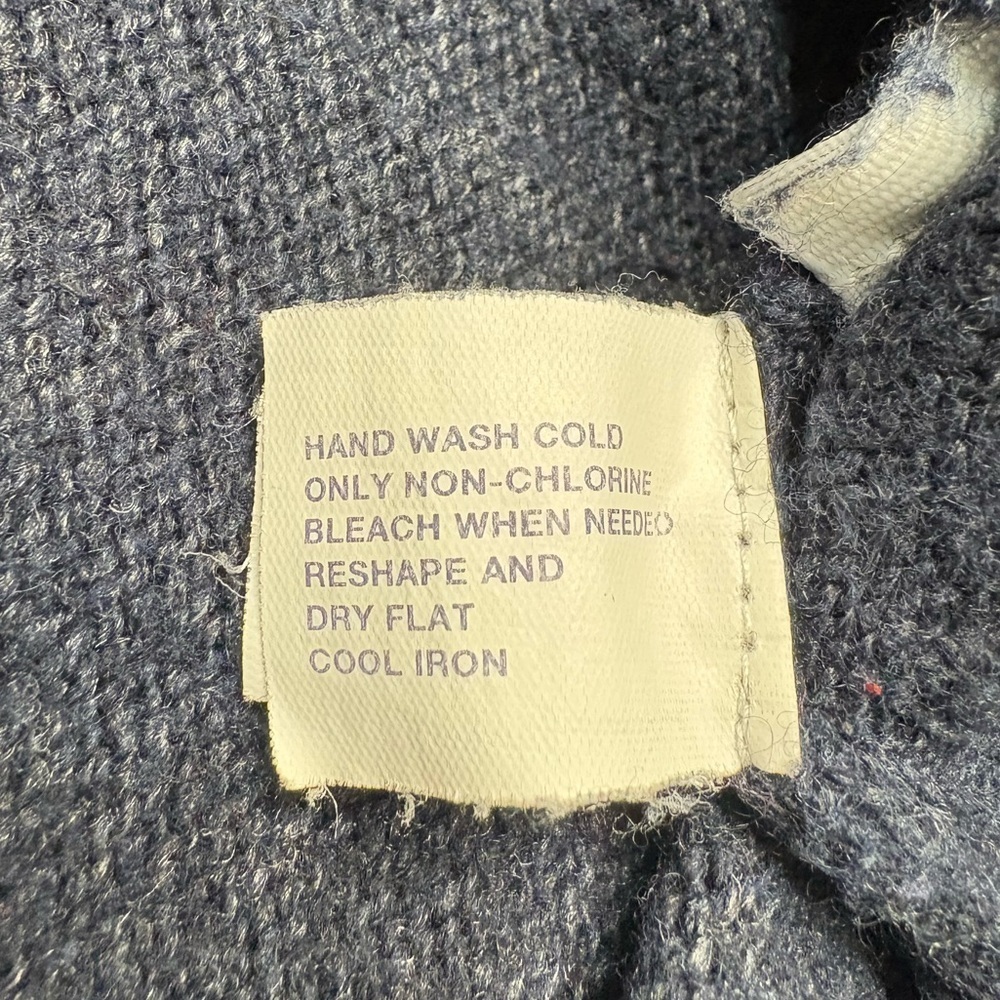 Mens Gap Sweater sz Large Dark Blue Cotton Wool blend RN54023 - Picture 3 of 7